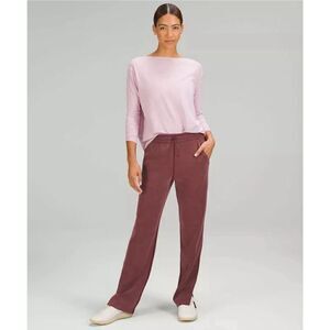Lululemon Brushed Softstreme Split-Hem High-Rise Pant Red Merlot Size 14